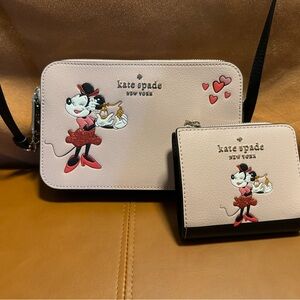 Kate Spade Minnie Mouse Crossbody Purse w/ Matching Wallet